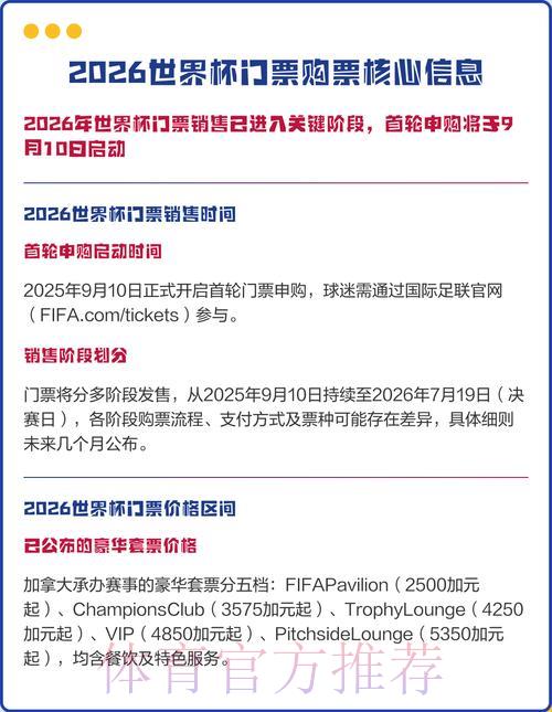 2026世界杯最佳在线购票平台推荐 2026世界杯最佳在线购票平台推荐